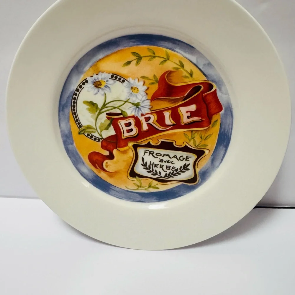 Classic Cheese Plates ~ Assorted Set of Four 7.5” Each